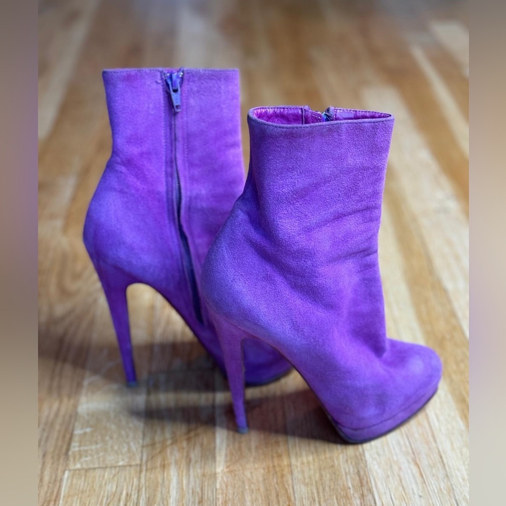Christian Louboutin purple ankle boots